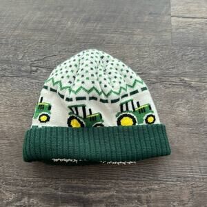 John Deere Toddler Ivory Knit Winter Beanie Hat